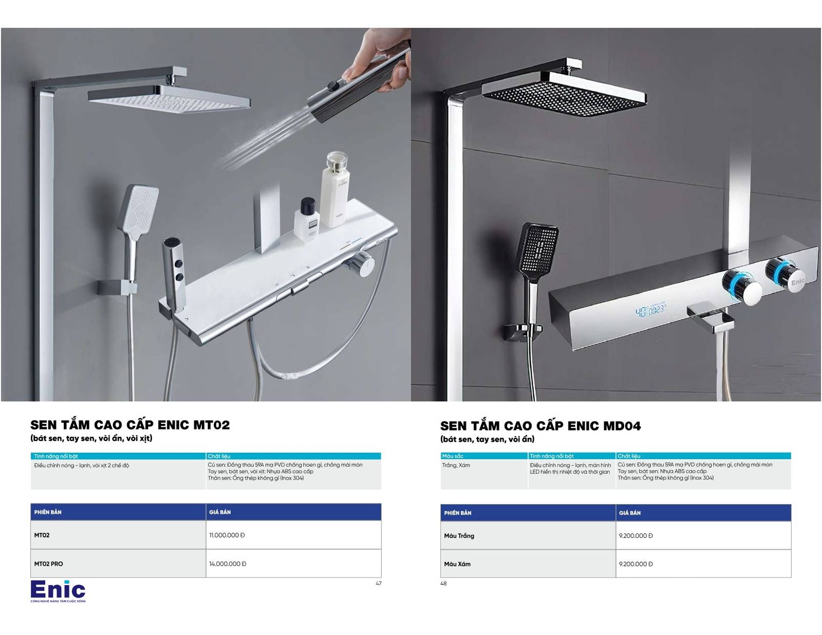 Thiết bị vệ sinh ENIC Catalogue và Bảng giá mới nhất 2024 /Page 24